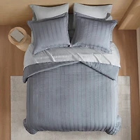 510 Design Logan Woven Striped Duvet Cover Set