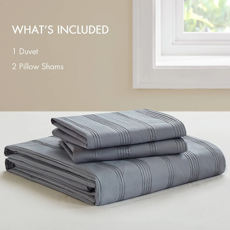 510 Design Logan Woven Striped Duvet Cover Set
