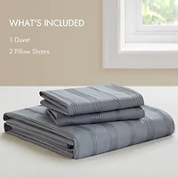 510 Design Logan Woven Striped Duvet Cover Set