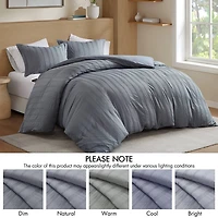 510 Design Logan Woven Striped Duvet Cover Set