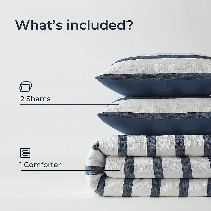 510 Design Merritt Yarn-Dyed Striped Easy Care Comforter Set