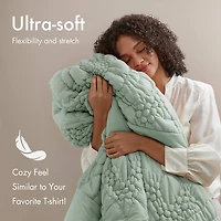 Madison Park Amelie Puffy Floral Easy Care Comforter Set