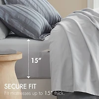 510 Design Logan Woven Striped Complete Bedding Set with Sheets