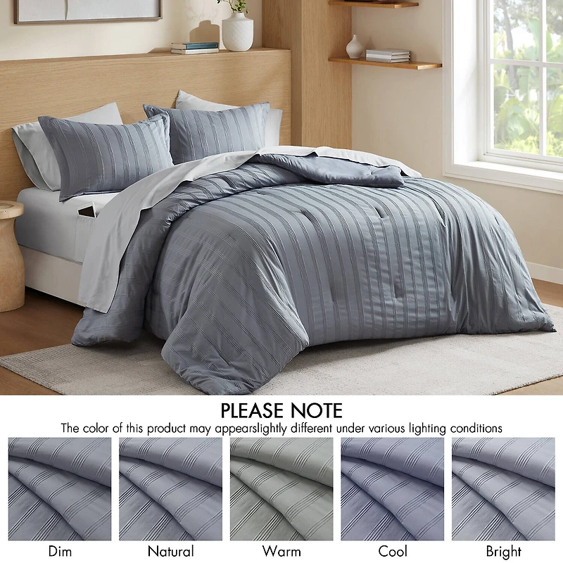 510 Design Logan Woven Striped Complete Bedding Set with Sheets