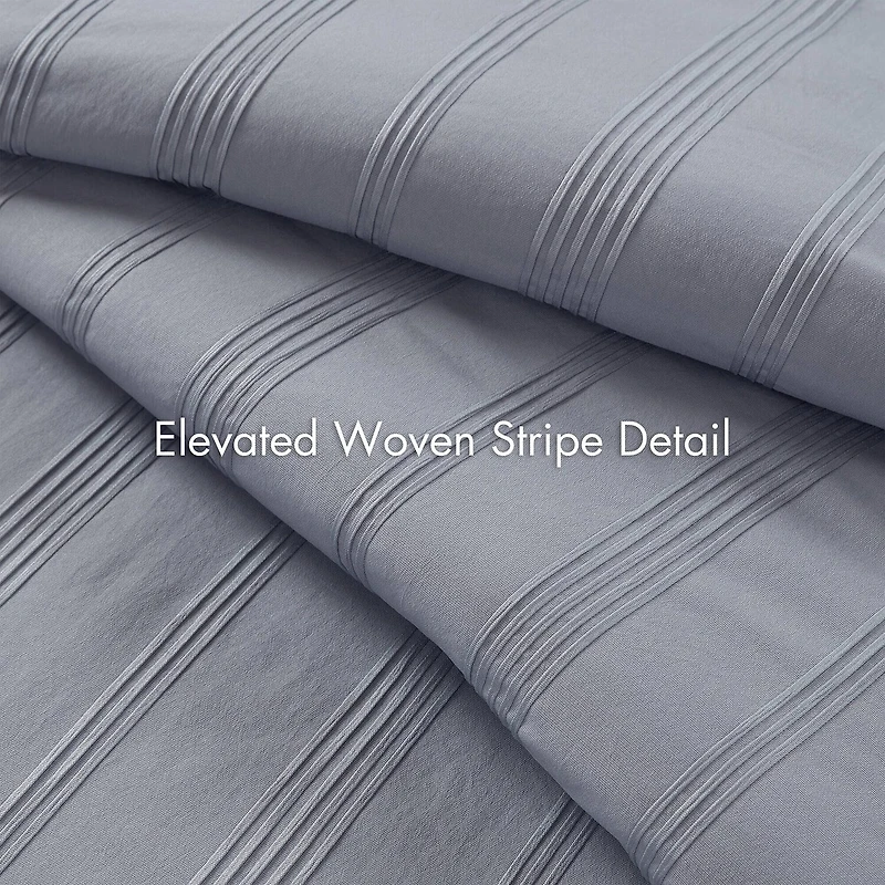 510 Design Logan Woven Striped Complete Bedding Set with Sheets