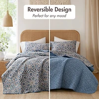 510 Design Valerie Boho Floral Reversible Quilt Set