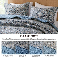 510 Design Valerie Boho Floral Reversible Quilt Set