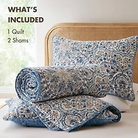 510 Design Valerie Boho Floral Reversible Quilt Set