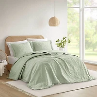 Madison Park Esme Floral Tufting Chenille 3-pc. Easy Care Bedspread Set