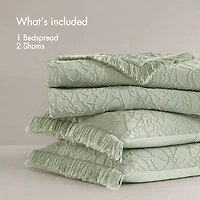 Madison Park Esme Floral Tufting Chenille 3-pc. Easy Care Bedspread Set