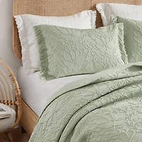 Madison Park Esme Floral Tufting Chenille 3-pc. Easy Care Bedspread Set