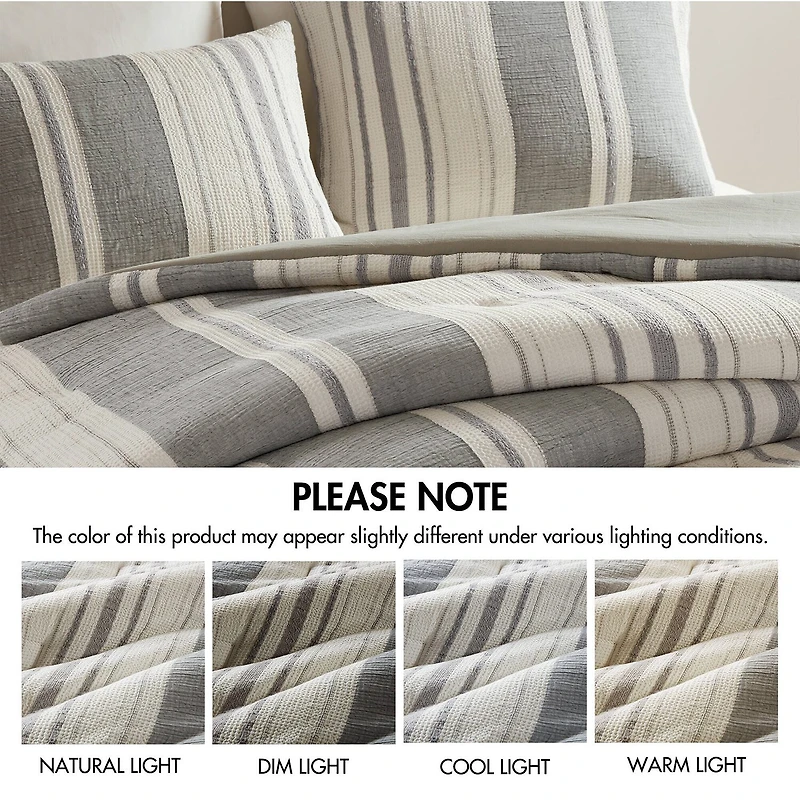 Woolrich Mesa Ultra-Soft Cotton Gauze Waffle Weave Comforter Set