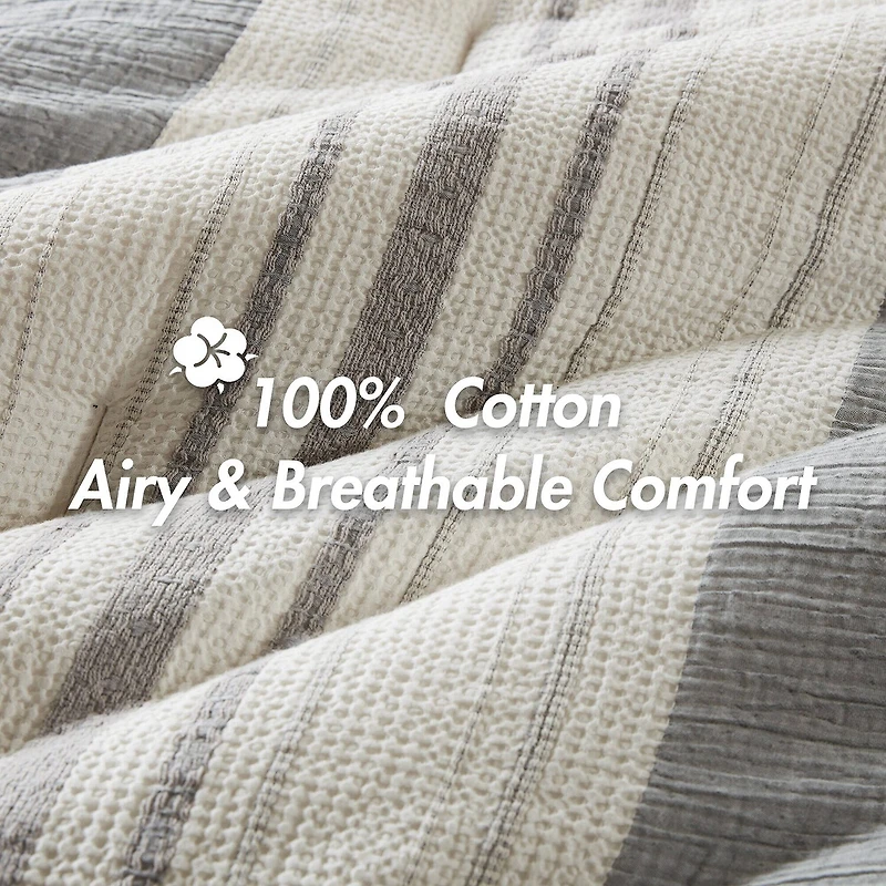 Woolrich Mesa Ultra-Soft Cotton Gauze Waffle Weave Comforter Set
