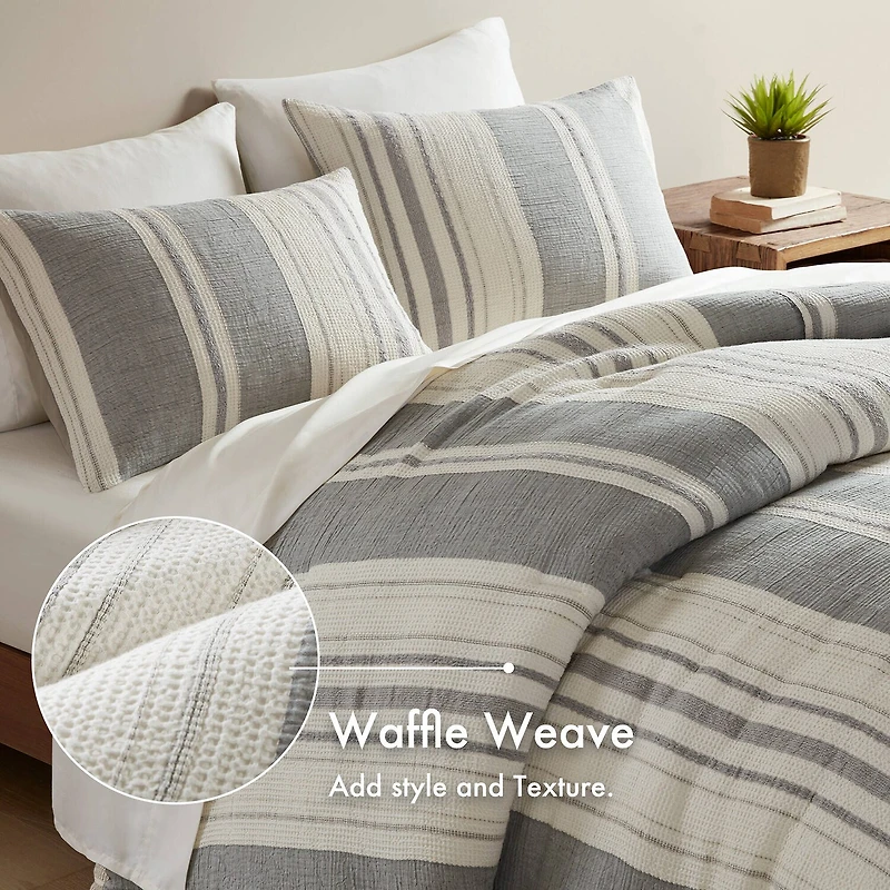 Woolrich Mesa Ultra-Soft Cotton Gauze Waffle Weave Comforter Set