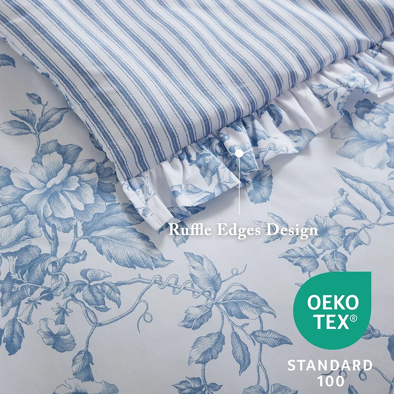 Madison Park Essentials Colette Reversible Comforter Set with Decorative Pillows