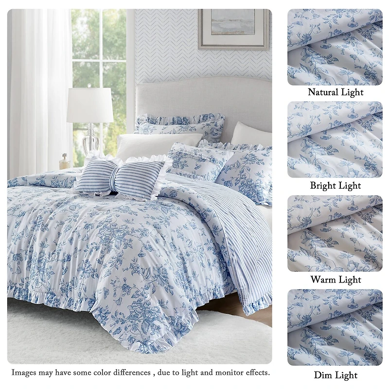 Madison Park Essentials Colette Reversible Comforter Set with Decorative Pillows