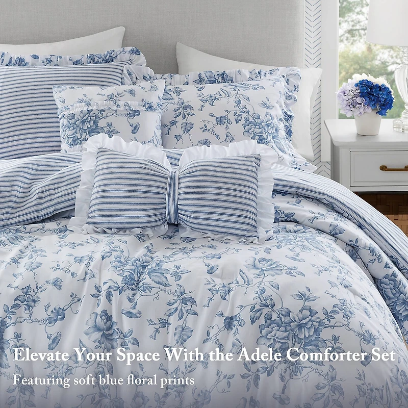Madison Park Essentials Colette Reversible Comforter Set with Decorative Pillows