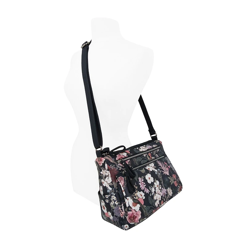 Bueno of California Washed Double Zip Crossbody Bag