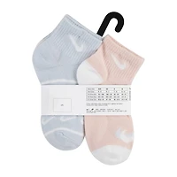 Nike Little Girls Multi-Pack 3 Pair Quarter Ankle Socks