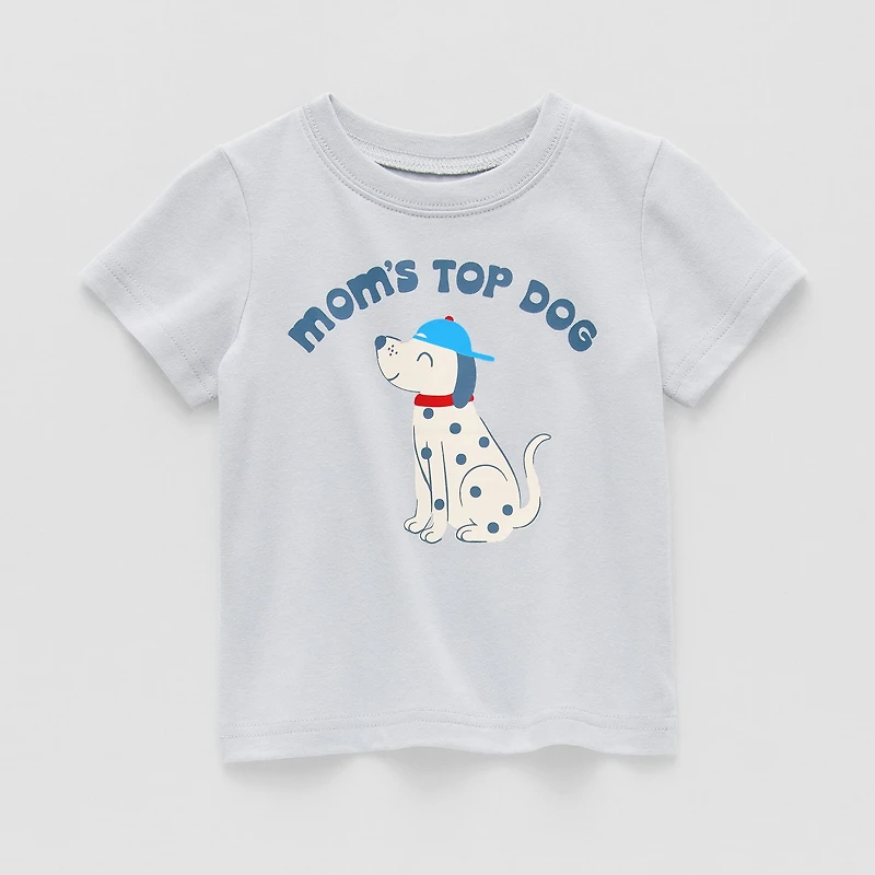 Okie Dokie Baby Boys Round Neck Short Sleeve Regular Fit Graphic T-Shirt