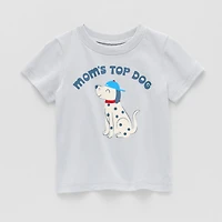 Okie Dokie Baby Boys Round Neck Short Sleeve Regular Fit Graphic T-Shirt