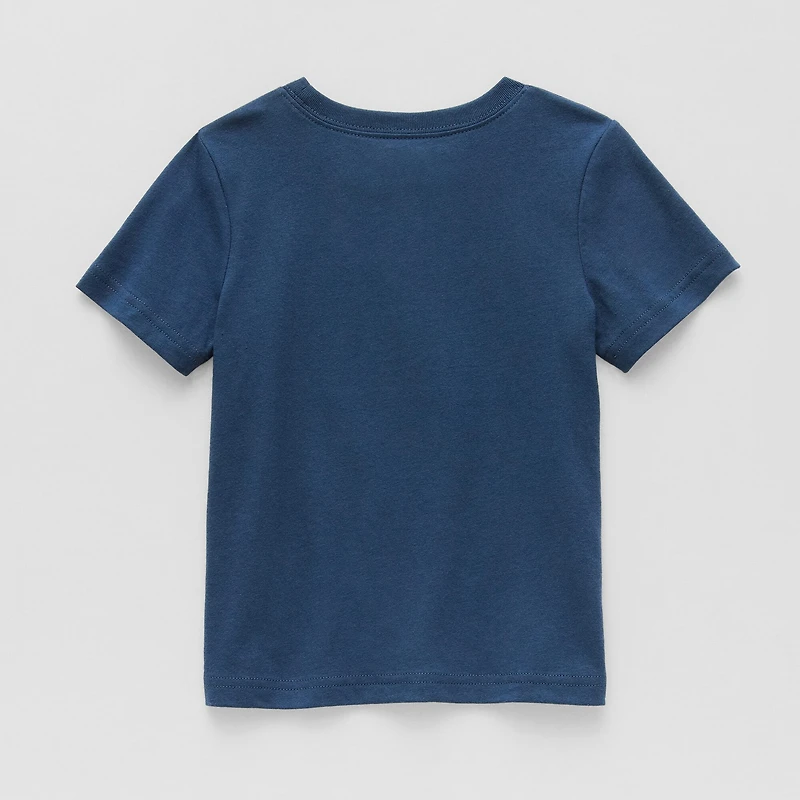 Okie Dokie Toddler & Little Boys Crew Neck Short Sleeve Regular Fit Graphic T-Shirt