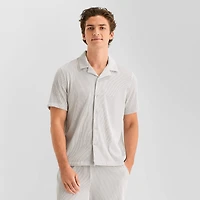 Stylus Mens Short Sleeve Regular Fit Button-Down Shirt