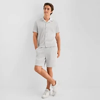 Stylus Mens Short Sleeve Regular Fit Button-Down Shirt