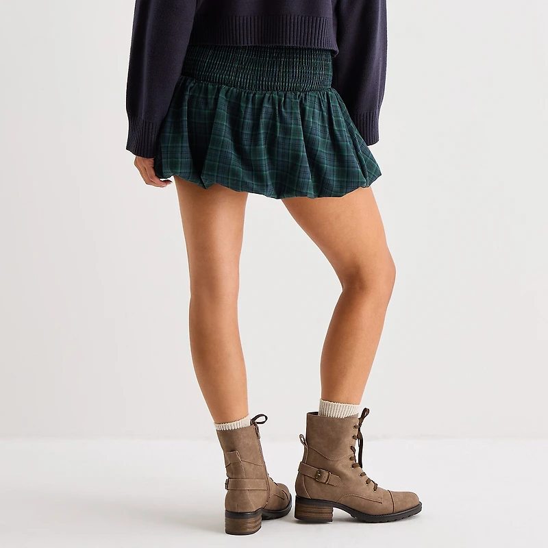 Arizona Bubble Womens Juniors Mid Rise A-Line Skirt