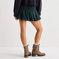 Arizona Bubble Womens Juniors Mid Rise A-Line Skirt