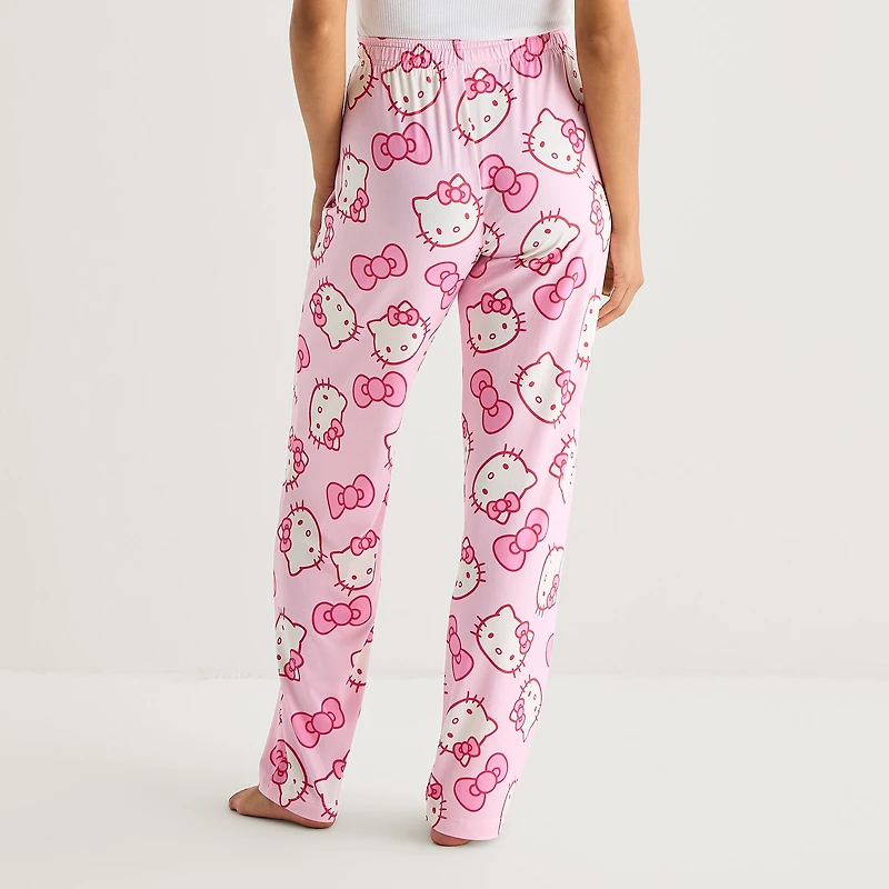 Womens Plush Hello Kitty Pajama Pants
