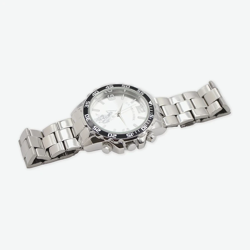 U.S. Polo Assn. Mens Silver Tone 4-pc. Watch Boxed Set Usc20296jc