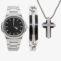 Mens Gray 3-pc. Watch Boxed Set Mac7142jc