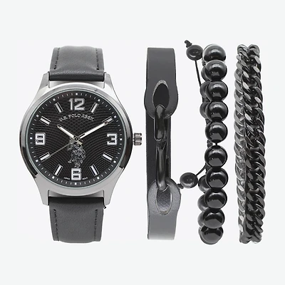 U.S. Polo Assn. Mens Black Strap Watch Usc20247jc