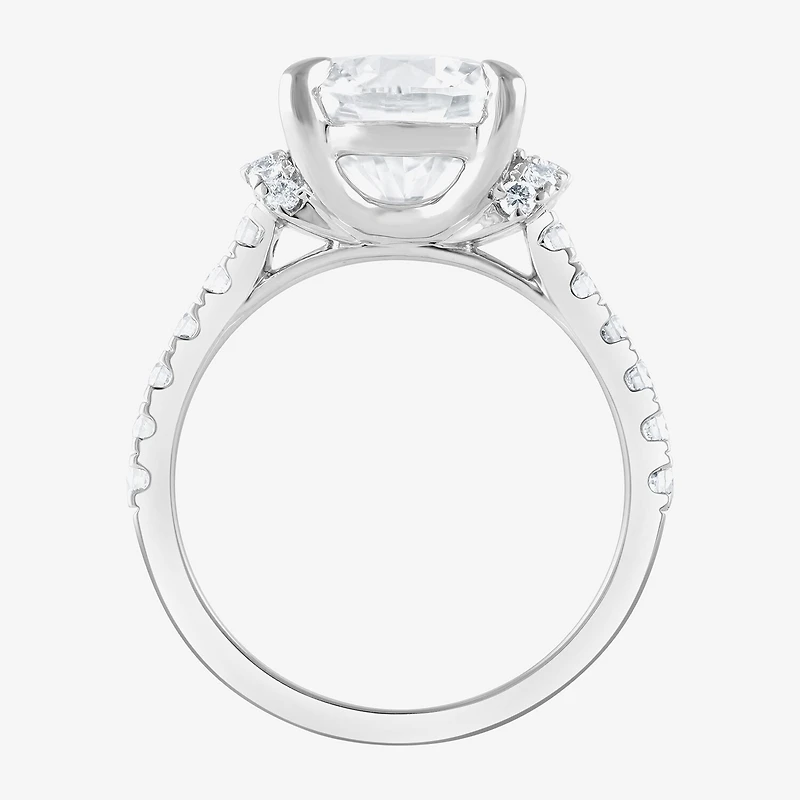 Signature By Modern Bride (F / Vs2) Womens 4 1/2 CT. T.W. Lab Grown White Diamond 14K Gold Round Side Stone Engagement Ring