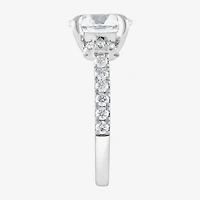 Signature By Modern Bride (F / Vs2) Womens 4 1/2 CT. T.W. Lab Grown White Diamond 14K Gold Round Side Stone Engagement Ring
