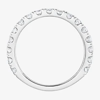 (F / Vs2) Womens 5 CT. T.W. Lab Grown White Diamond 14K Gold Round Side Stone Engagement Ring