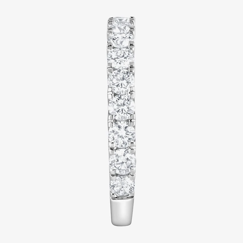 (F / Vs2) Womens 5 CT. T.W. Lab Grown White Diamond 14K Gold Round Side Stone Engagement Ring