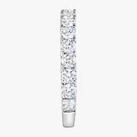 (F / Vs2) Womens 5 CT. T.W. Lab Grown White Diamond 14K Gold Round Side Stone Engagement Ring
