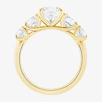 (F / Vs2) Womens 3 CT. T.W. Lab Grown White Diamond 14K Gold Round 5-Stone Engagement Ring