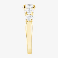 (F / Vs2) Womens 3 CT. T.W. Lab Grown White Diamond 14K Gold Round 5-Stone Engagement Ring