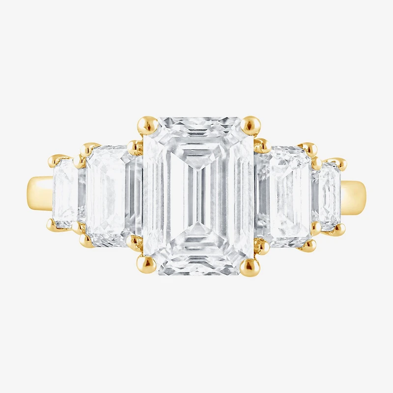 Signature By Modern Bride (F / Vs2) Womens 5 1/7 Ct. T.W. Lab Grown White Diamond 14K Gold 5-Stone Engagement Ring
