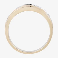 (F / Vs2) Mens 7MM 1/4 CT. T.W. Lab Grown White Diamond 10K Gold Round Wedding Band