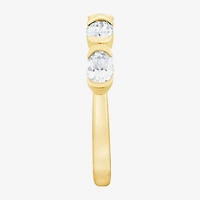(F / Vs2) Womens 1 CT. T.W. Lab Grown White Diamond 10K Gold 5-Stone Band
