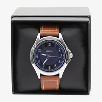 Geneva Mens Brown Strap Watch Mac5175jc