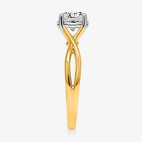 (I / Si2) Womens 1 CT. T.W. Lab Grown White Diamond Sterling Silver Round Solitaire Engagement Ring