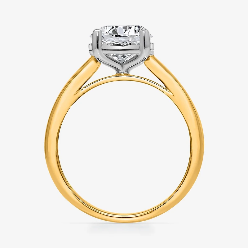 (I / Si2) Womens 2 CT. T.W. Lab Grown White Diamond Sterling Silver Round Solitaire Engagement Ring