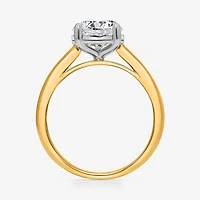(I / Si2) Womens 2 CT. T.W. Lab Grown White Diamond Sterling Silver Round Solitaire Engagement Ring