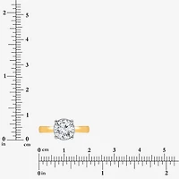 (I / Si2) Womens 2 CT. T.W. Lab Grown White Diamond Sterling Silver Round Solitaire Engagement Ring