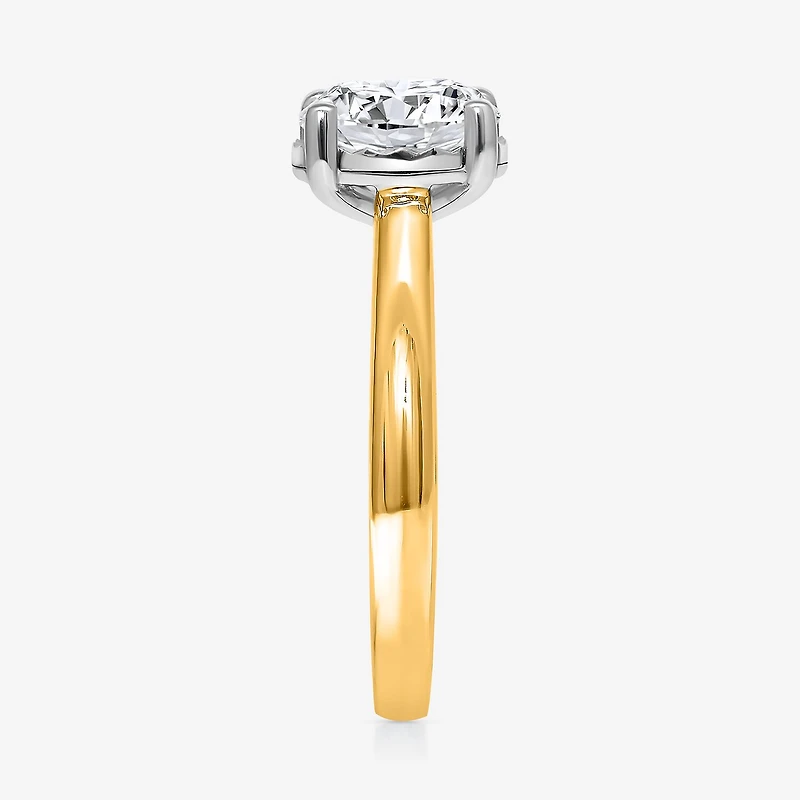 (I / Si2) Womens 2 CT. T.W. Lab Grown White Diamond Sterling Silver Round Solitaire Engagement Ring